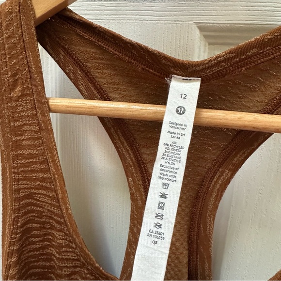 Lululemon Swiftly Tech Racerback Tank Top 2.0 *Race Length 12 Brown Racerback - Picture 2 of 7
